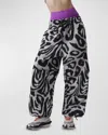 Adidas By Stella Mccartney Woman Pants Light Grey Size L Recycled Polyamide In Chapea/black
