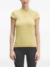 Adidas By Stella Mccartney Truenature Golf Short-sleeve Zip-neck Top In Green