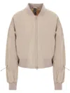 Adidas By Stella Mccartney Cropped-bomberjacke Truenature In Neutrals