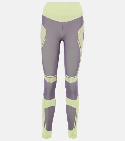 Adidas By Stella Mccartney Truenature Printed Ski Leggings In Purple
