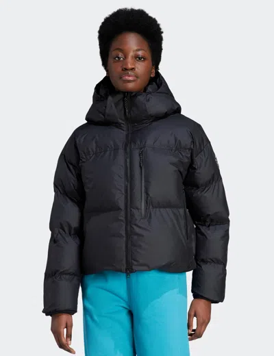 Adidas By Stella Mccartney Truenature Short Padded Winter Jacket In Black