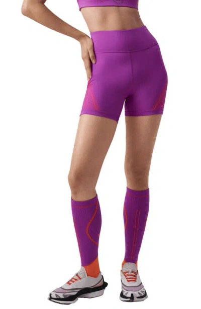 Adidas By Stella Mccartney Truepace Bike Shorts In Shock Purple