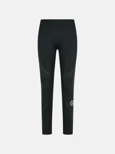 Adidas By Stella Mccartney 'truepace' Black Polyester Blend Running Leggings