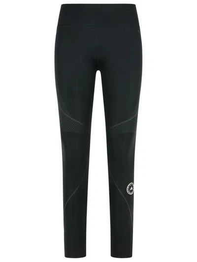 Adidas By Stella Mccartney 'truepace' Black Polyester Blend Running Leggings