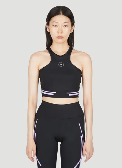 Adidas By Stella Mccartney Truepace Crop Top In Black