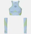 Adidas By Stella Mccartney Truepeace Running Top In Blue