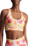 Adidas By Stella Mccartney Truepace Floral Sports Bra In Multi