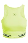 Adidas By Stella Mccartney Truepace Heat.rdy Running Crop Top In Green