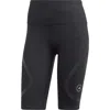 Adidas By Stella Mccartney Truepace High Waist Stretch Recycled Polyester Bike Shorts In Black