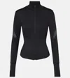 Adidas By Stella Mccartney Truepurpose Printed Recycled Stretch-jersey Top In Black