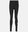 Adidas By Stella Mccartney Asmc Stripe-detail Leggings In Black/black
