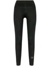 Adidas By Stella Mccartney Truepurpose Perforated Printed Recycled Stretch-jersey Leggings In Black