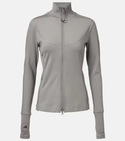Adidas By Stella Mccartney Truepurpose Stretch Printed Recycled Jacket In Grey