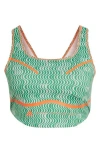 Adidas By Stella Mccartney Truepurpose Training Crop Top In Green