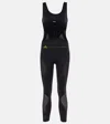 Adidas By Stella Mccartney Asmc Mesh Onesie Jumpsuit In Black
