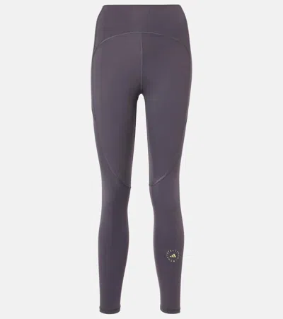 Adidas By Stella Mccartney Truestrength High-rise Cropped Leggings In Trace Purple