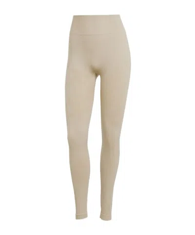 Adidas By Stella Mccartney Truestrength Paneled Printed Stretch Leggings In Neutrals