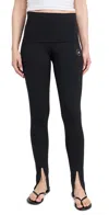 Adidas By Stella Mccartney Truestrength Logo-jacquard Recycled Stretch-jersey Leggings In Black