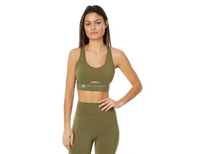 Adidas By Stella Mccartney Truestrength Yoga Medium Support Sports Bra It5717 In Green