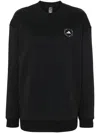 Adidas By Stella Mccartney Logo Cotton Blend Sweatshirt In Black