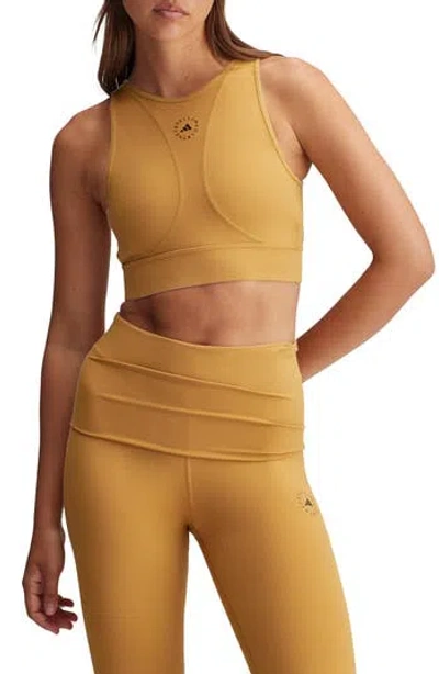 Adidas By Stella Mccartney Tst Crop Tank In Orange