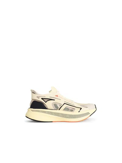 Adidas By Stella Mccartney 'ultraboost 5' Ivory Stretch Fabric Sneakers In Sand