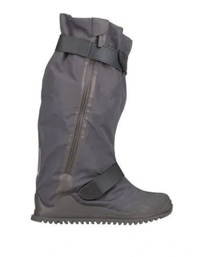 Adidas By Stella Mccartney Woman Boot Grey Size 6.5 Textile Fibers, Synthetisches Material In Gray