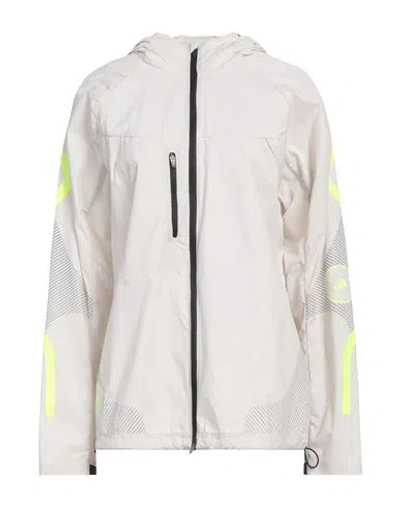 Adidas By Stella Mccartney Woman Jacket Light Grey Size L Recycled Polyamide, Elastane