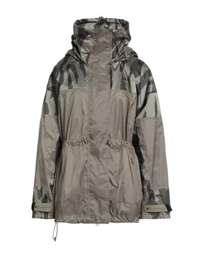Adidas By Stella Mccartney Woman Jacket Military Green Size S Recycled Polyester In Gray