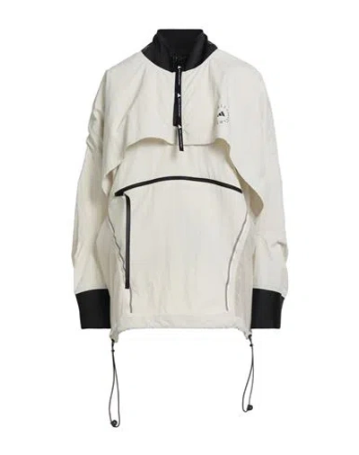 Adidas By Stella Mccartney Woman Jacket Off White Size M Recycled Polyamide In Black
