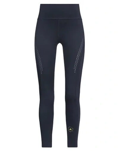 Adidas By Stella Mccartney Woman Leggings Midnight Blue Size S Recycled Polyamide, Recycled Elastane