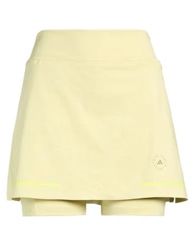 Adidas By Stella Mccartney Woman Mini Skirt Yellow Size L Recycled Polyester, Elastane