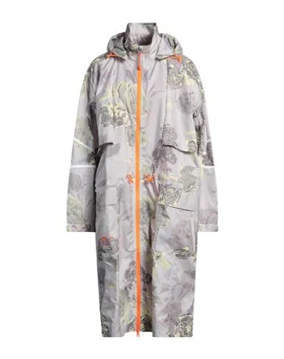 Adidas By Stella Mccartney Woman Overcoat & Trench Coat Light Grey Size M Recycled Polyester