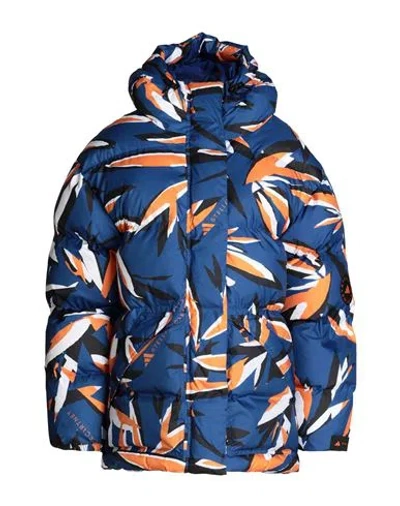 Adidas By Stella Mccartney Woman Down Jacket Blue Size M Recycled Polyester
