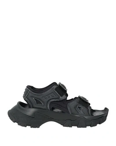 Adidas By Stella Mccartney Woman Sandals Black Size 6 Textile Fibers, Synthetisches Material