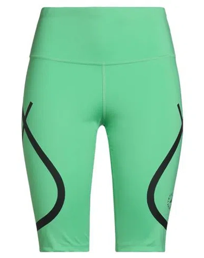 Adidas By Stella Mccartney Woman Shorts & Bermuda Shorts Light Green Size L Recycled Polyester, Elas