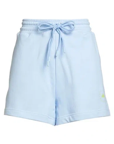 Adidas By Stella Mccartney Woman Shorts & Bermuda Shorts Sky Blue Size M Organic Cotton