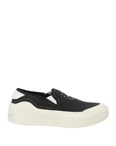 ADIDAS BY STELLA MCCARTNEY ADIDAS BY STELLA MCCARTNEY WOMAN SNEAKERS BLACK SIZE 6.5 TEXTILE FIBERS, RUBBER