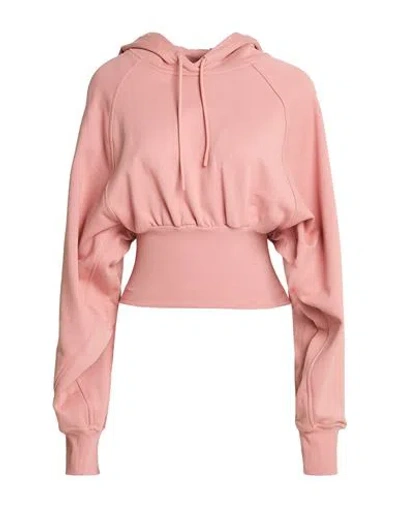 Adidas By Stella Mccartney Woman Sweatshirt Blush Size L Organic Cotton In Pink