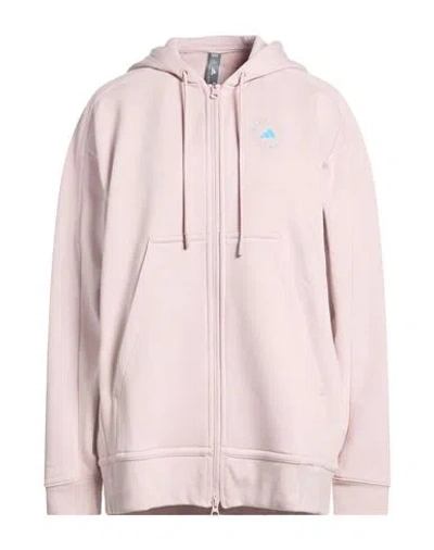 Adidas By Stella Mccartney Woman Sweatshirt Blush Size Xxs Organic Cotton, Recycled Polyester In Pink