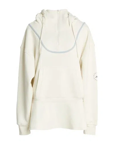 Adidas By Stella Mccartney Woman Sweatshirt Cream Size S Cotton, Polyester In White