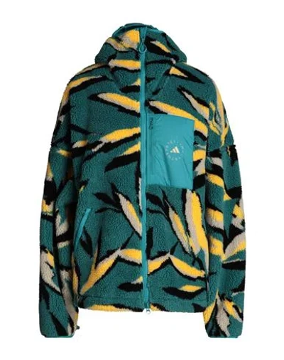 Adidas By Stella Mccartney Woman Sweatshirt Deep Jade Size L Recycled Polyester In Green