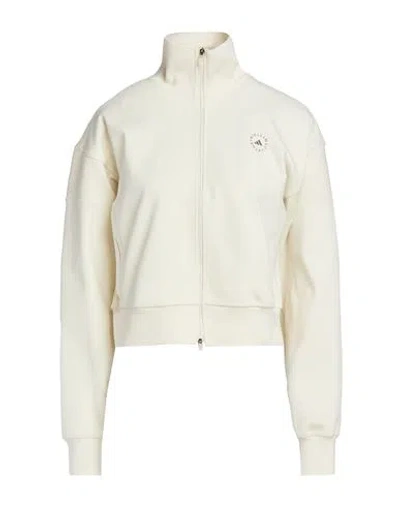Adidas By Stella Mccartney Woman Sweatshirt Ivory Size M Recycled Polyester In White