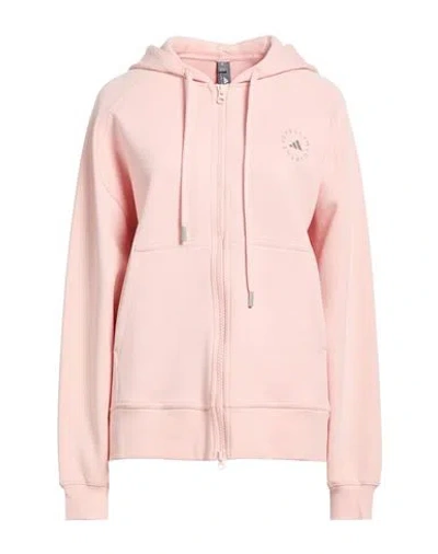 Adidas By Stella Mccartney Woman Sweatshirt Light Pink Size M Organic Cotton, Recycled Polyester