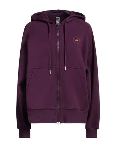 Adidas By Stella Mccartney Woman Sweatshirt Mauve Size Xs Organic Cotton, Recycled Polyester In Purple