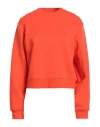 Adidas By Stella Mccartney Woman Sweatshirt Orange Size M Organic Cotton, Polyester In Orange