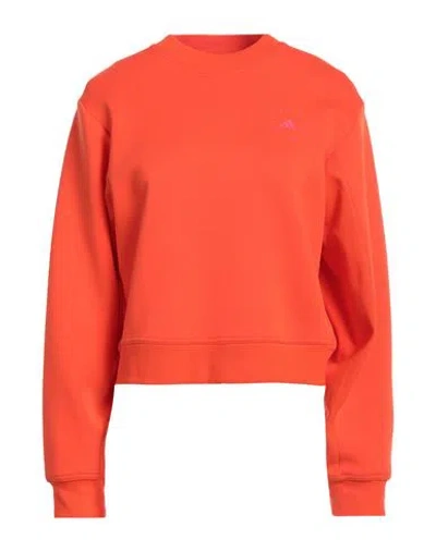 Adidas By Stella Mccartney Woman Sweatshirt Orange Size M Organic Cotton, Polyester