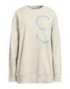 Adidas By Stella Mccartney Woman Sweatshirt Sage Green Size M Organic Cotton, Elastane In Neutral