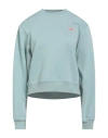 Adidas By Stella Mccartney Woman Sweatshirt Sage Green Size Xs Organic Cotton, Recycled Polyester In Blue