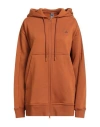 Adidas By Stella Mccartney Woman Sweatshirt Tan Size S Organic Cotton, Recycled Polyester, Elastane In Orange